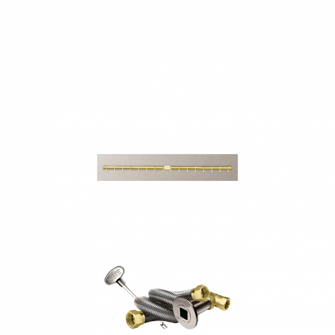 Linear Flat Fire Pits With Po Series Brass T Burners