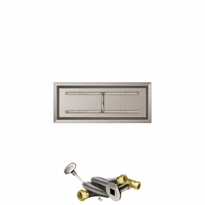 Linear Drop-In Fire Pits With Stainless H Steel Burners