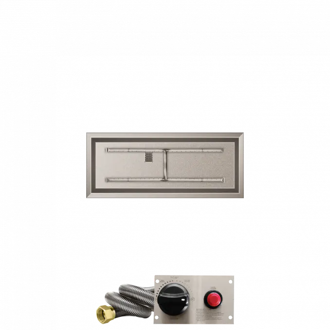 Linear Drop-In Fire Pits With Stainless H Steel Burners