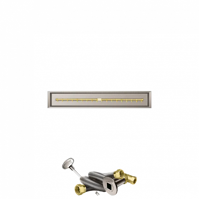 Linear Drop-In Fire Pits With Po Series Brass T Burners