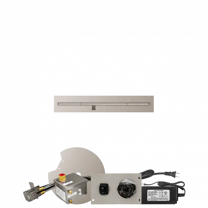 Linear Flat Fire Pits With Stainless Steel T Burners