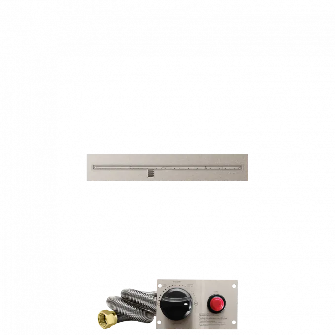 Linear Flat Fire Pits With Stainless Steel T Burners