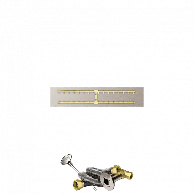 Linear Flat Fire Pits With Po Series Brass H Burners