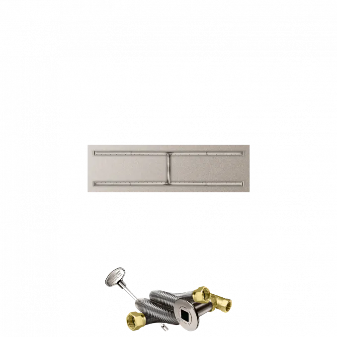 Linear Flat Fire Pits With Stainless Steel H Burners