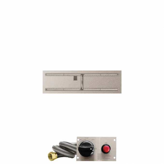 Linear Flat Fire Pits With Stainless Steel H Burners