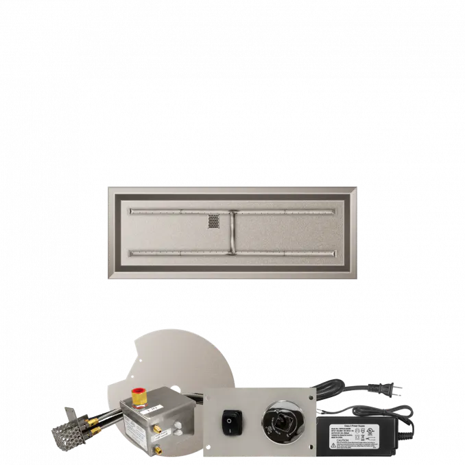 Linear Drop-In Fire Pits With Stainless H Steel Burners