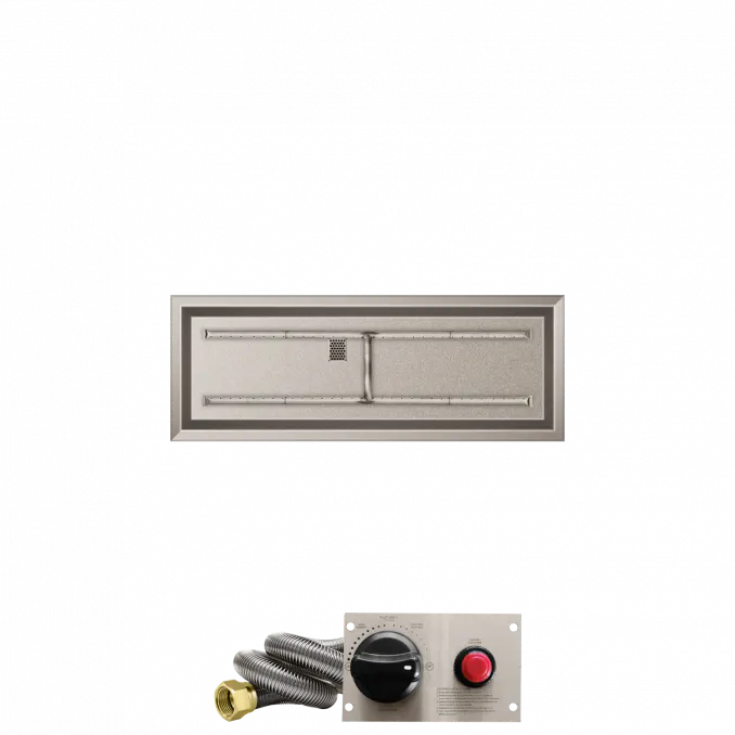 Linear Drop-In Fire Pits With Stainless H Steel Burners