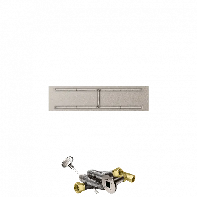 Linear Flat Fire Pits With Stainless Steel H Burners