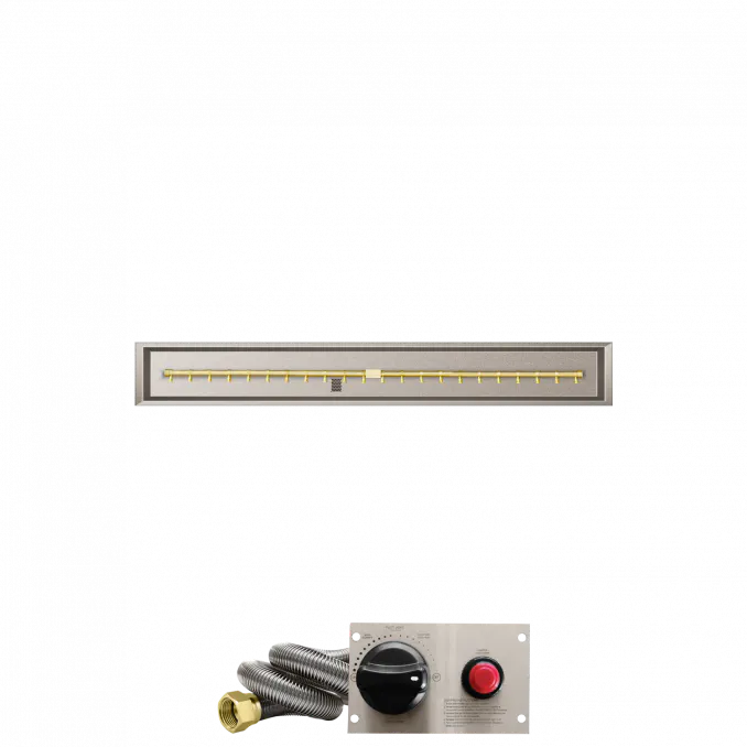 Linear Drop-In Fire Pits With Po Series Brass T Burners