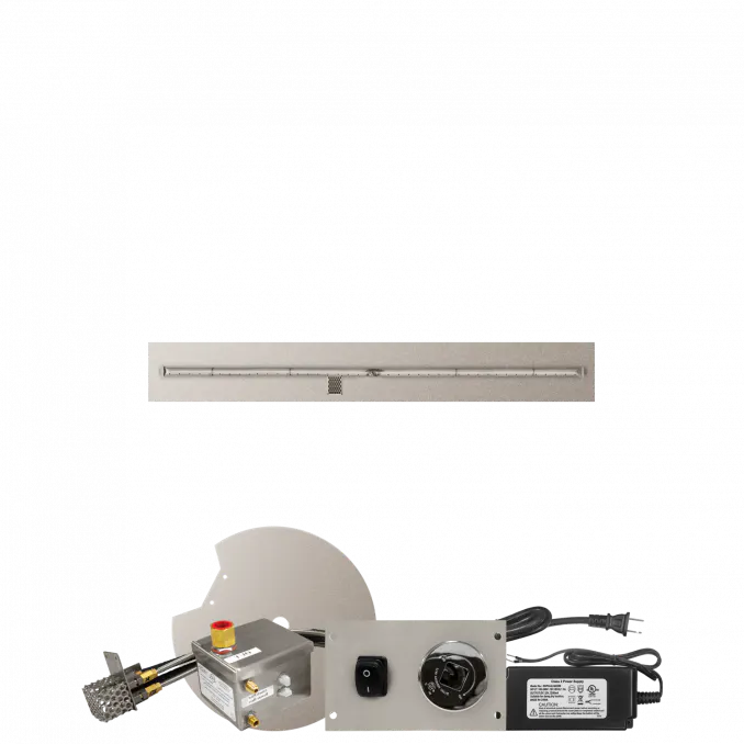 Linear Flat Fire Pits With Stainless Steel T Burners