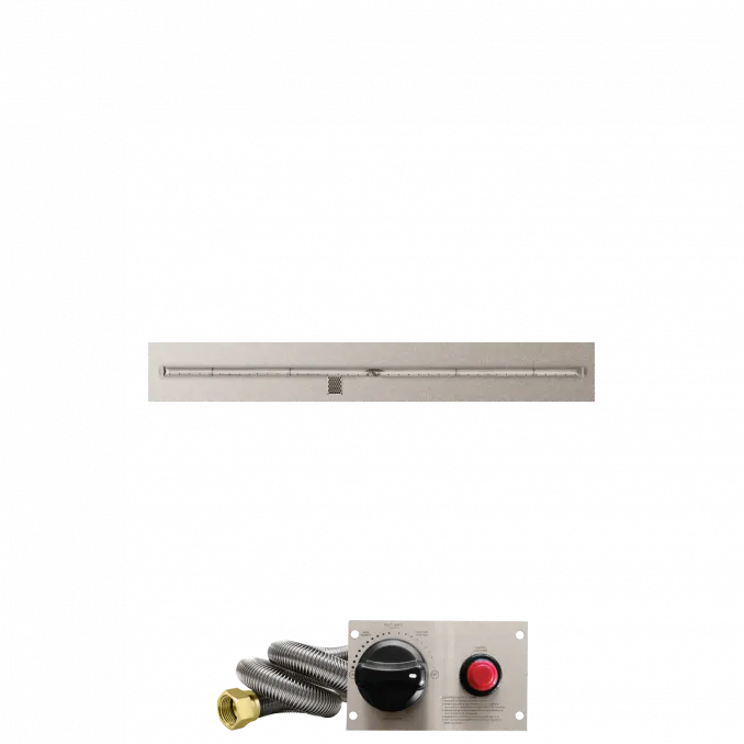 Linear Flat Fire Pits With Stainless Steel T Burners