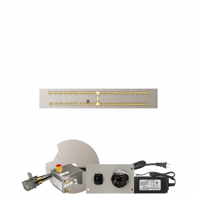 Linear Flat Fire Pits With Po Series Brass H Burners