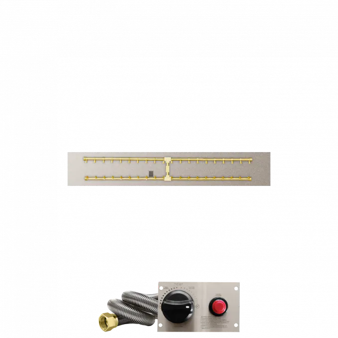 Linear Flat Fire Pits With Po Series Brass H Burners