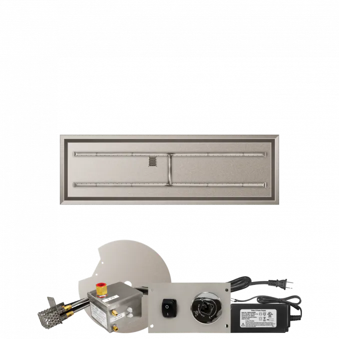 Linear Drop-In Fire Pits With Stainless H Steel Burners