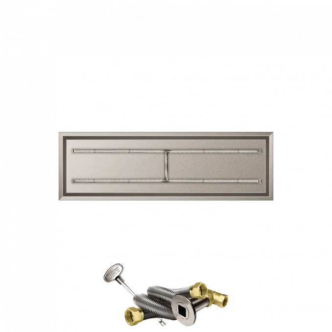 Linear Drop-In Fire Pits With Stainless H Steel Burners