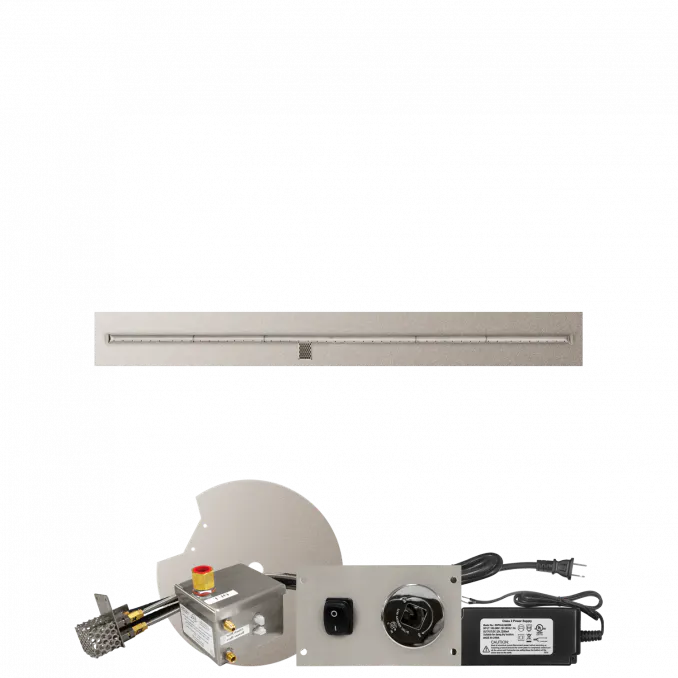 Linear Flat Fire Pits With Stainless Steel T Burners