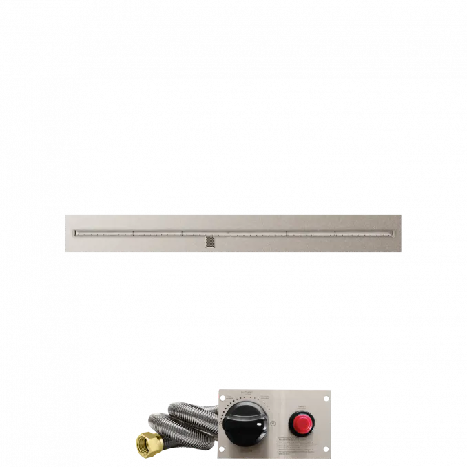 Linear Flat Fire Pits With Stainless Steel T Burners