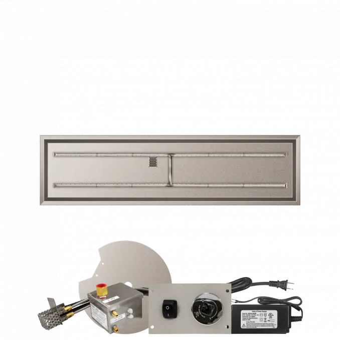 Linear Drop-In Fire Pits With Stainless H Steel Burners