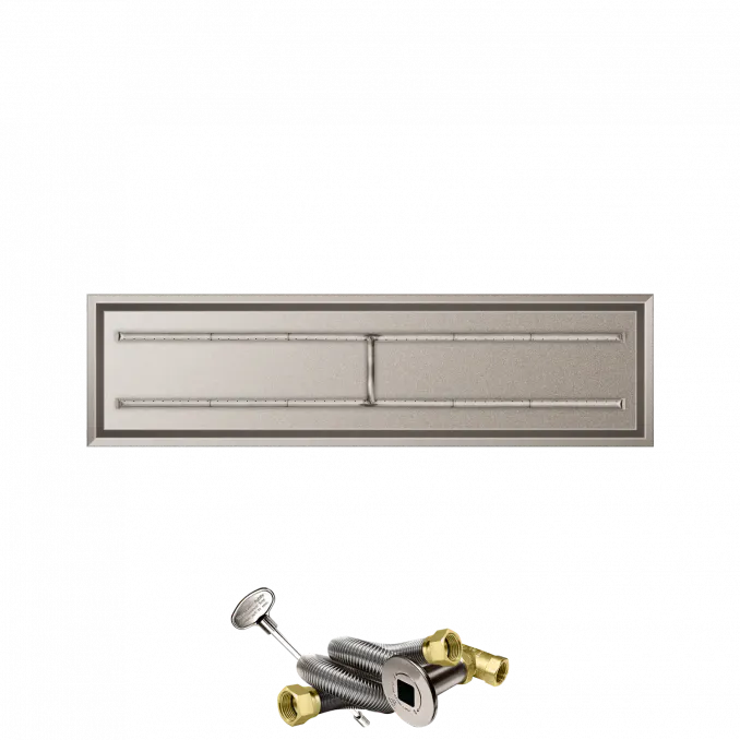 Linear Drop-In Fire Pits With Stainless H Steel Burners