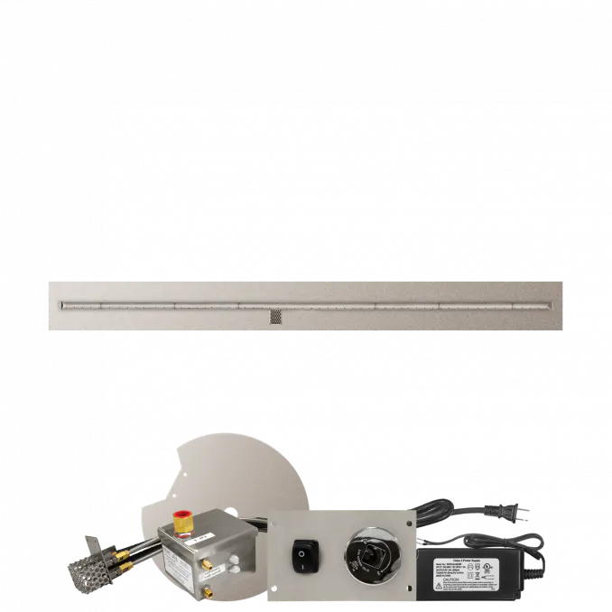 Linear Flat Fire Pits With Stainless Steel T Burners