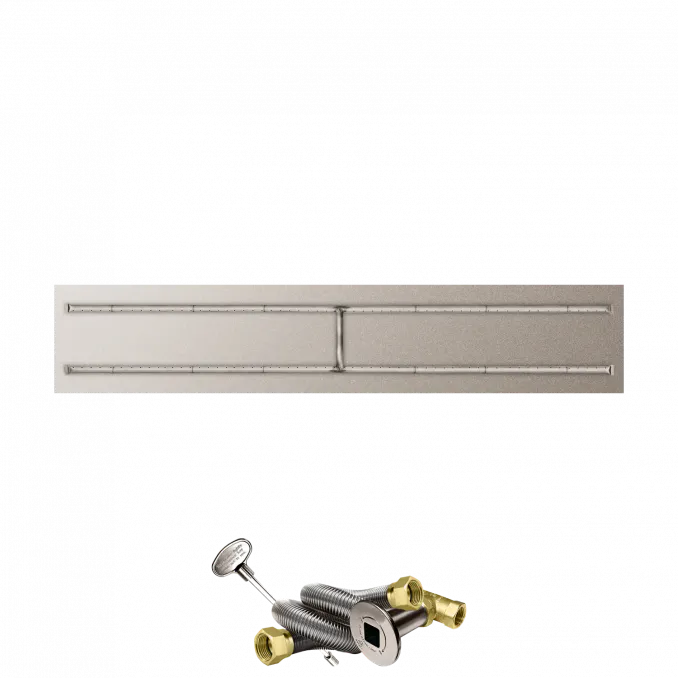 Linear Flat Fire Pits With Stainless Steel H Burners