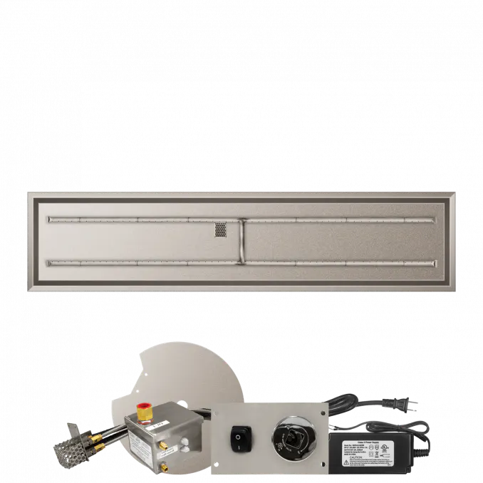 Linear Drop-In Fire Pits With Stainless H Steel Burners