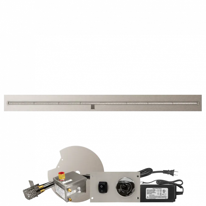 Linear Flat Fire Pits With Stainless Steel T Burners