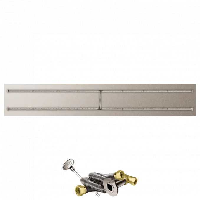 Linear Flat Fire Pits With Stainless Steel H Burners