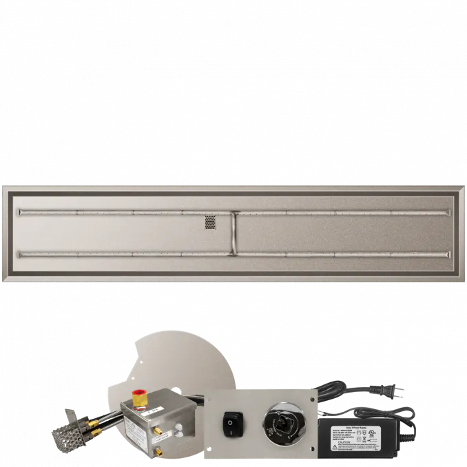 Linear Drop-In Fire Pits With Stainless H Steel Burners