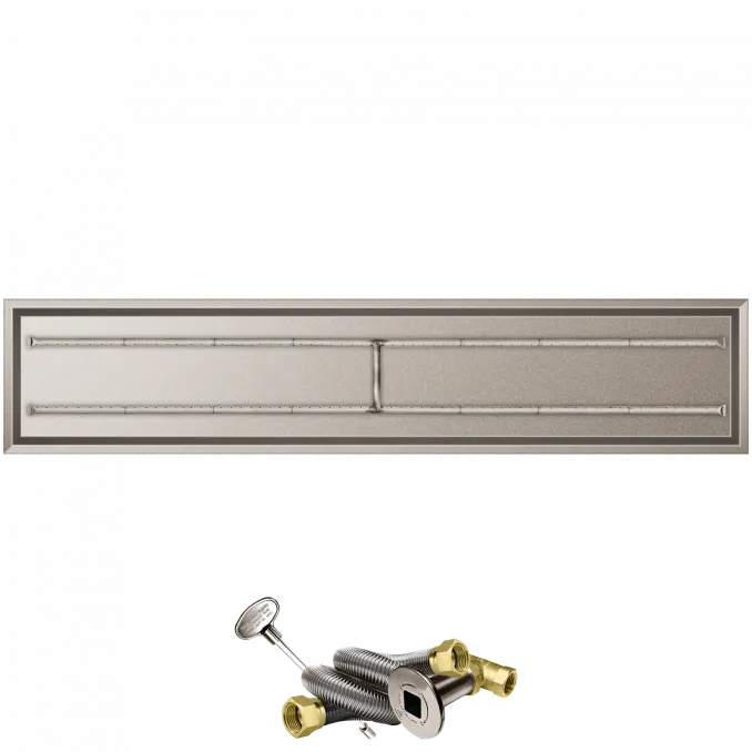 Linear Drop-In Fire Pits With Stainless H Steel Burners