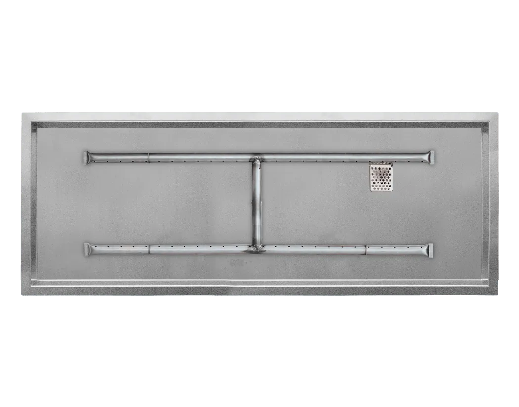 Linear Drop-In Fire Pits With Stainless H Steel Burners