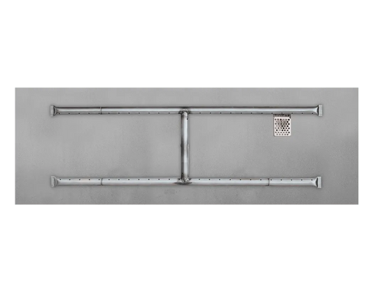 Linear Flat Fire Pits With Stainless Steel H Burners