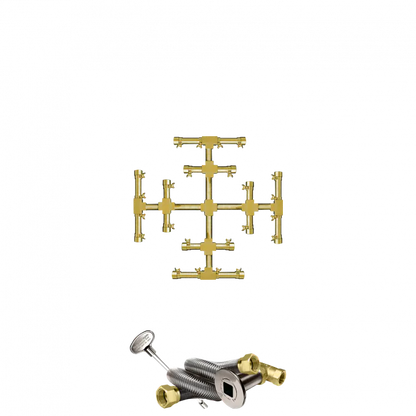 Pro Series Brass Snowflake Fire Pit Burners