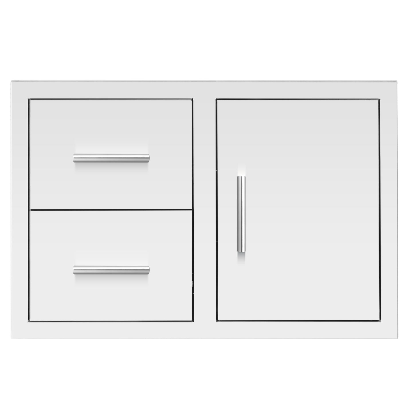 33" 2-Drawer & Access Door Combo with MASONRY Frame Return