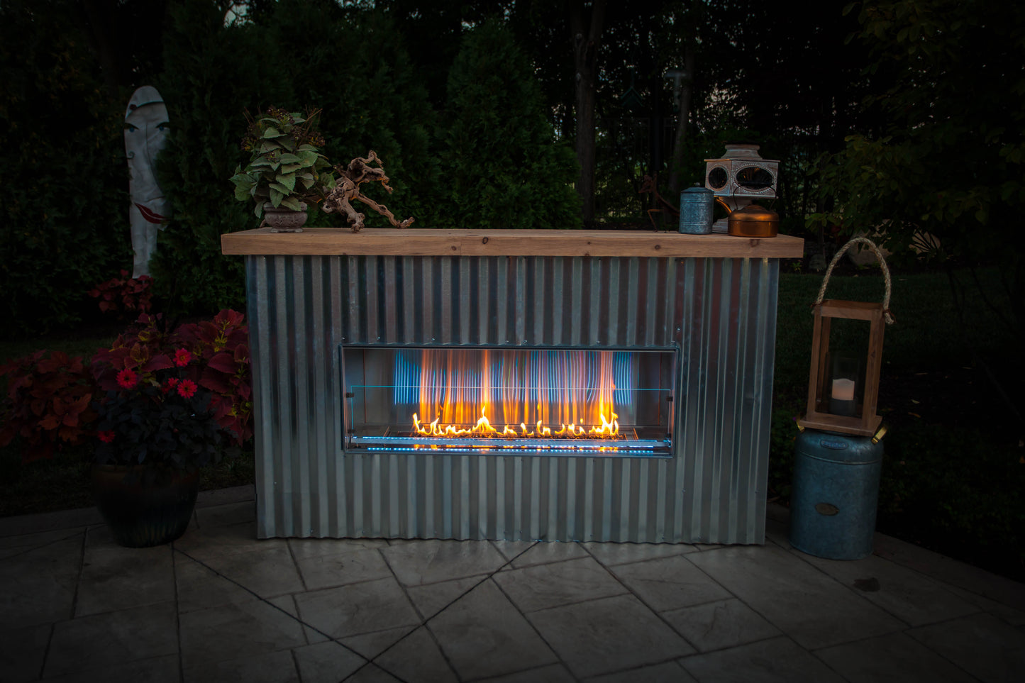 Kalea Bay Outdoor Linear Fireplace (With LED)