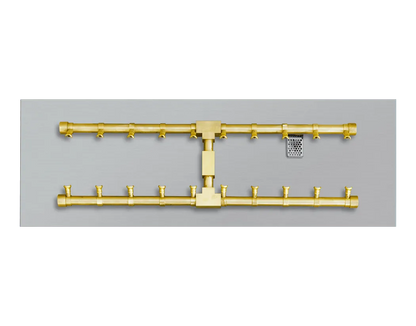 Linear Flat Fire Pits With Po Series Brass H Burners