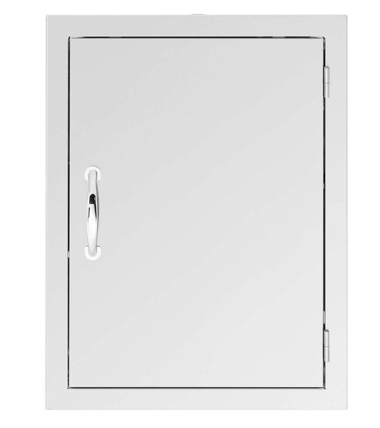 20" x 27" Stainless Steel Outdoor Kitchen Vertical Access Door With Masonry Frame Return